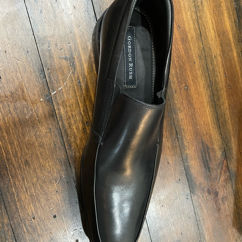 Gordon Rush Men's Black Leather Shoes